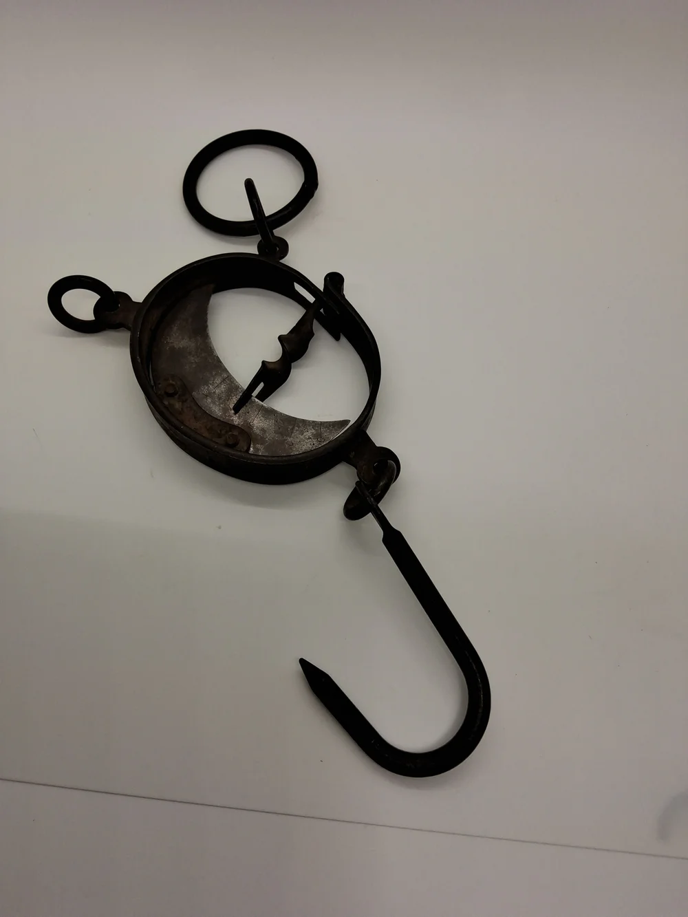 Primitive Antique Rusty Iron Scale with Hanging Hook ~ Rare Find~